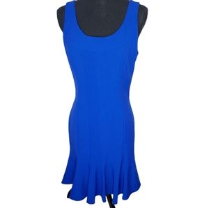 Calvin Klein Tulip Sleeveless Scoop Neck Gold Zipper Church Career Dress Size 6